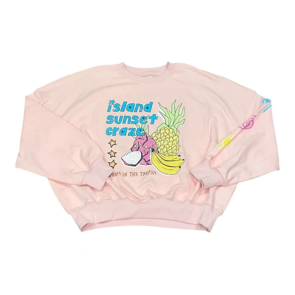 NWT cotton on tropical graphic crewneck